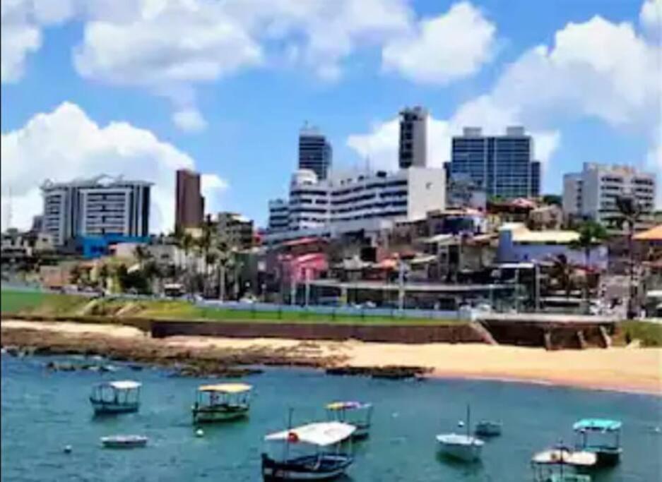 Vista Mar Nascente, Dois Quartos, Novo, No Melhor Do Rio Vermelho, Condominio Club, 1103 Salvador Bagian luar foto